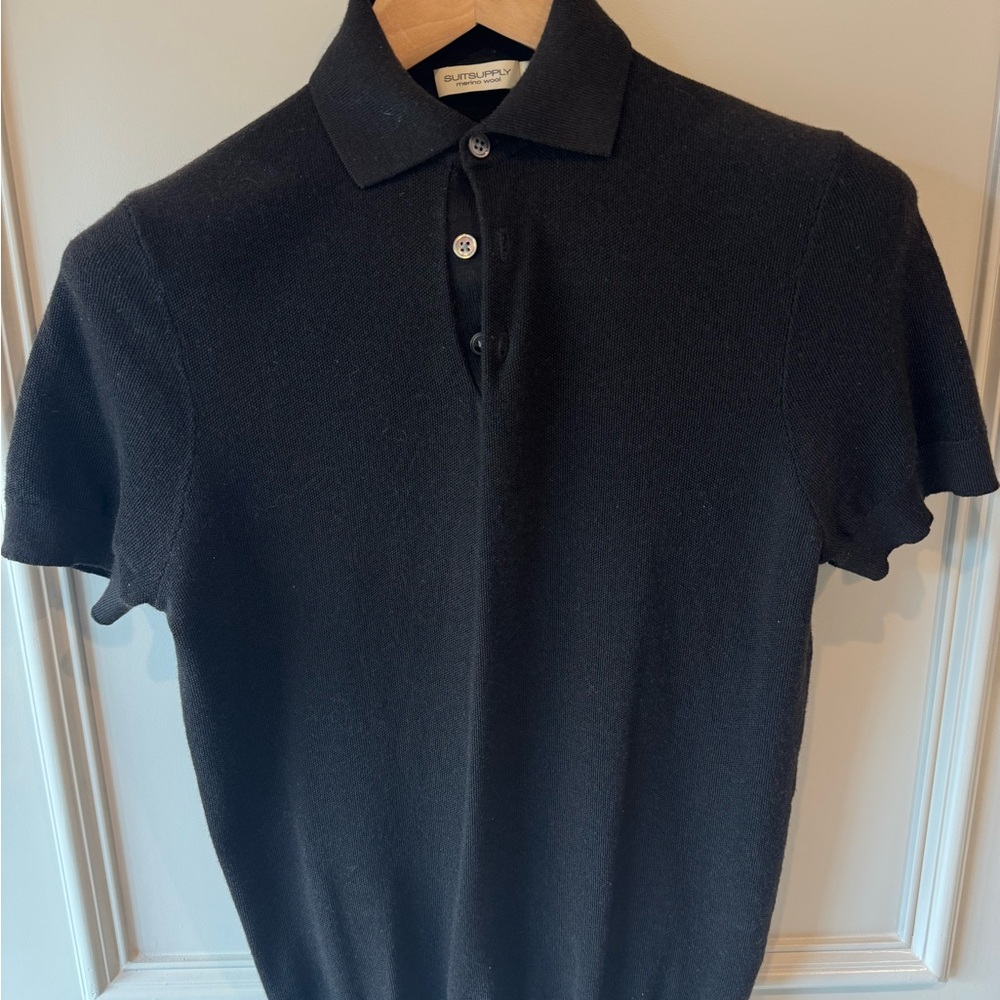 Brown Suitsupply Men’s Polo Shirt Merino Wool Small